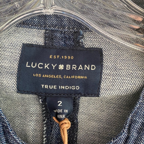 Lucky Brand True Indigo peplum top SIZE SMALL - Picture 5 of 8